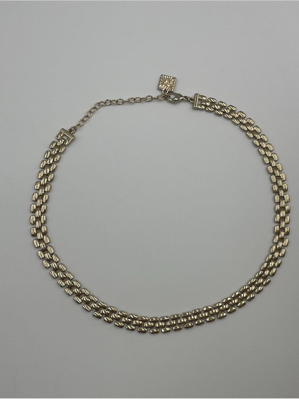 Anne Klein Gold Double-Row Chain Choker Necklace